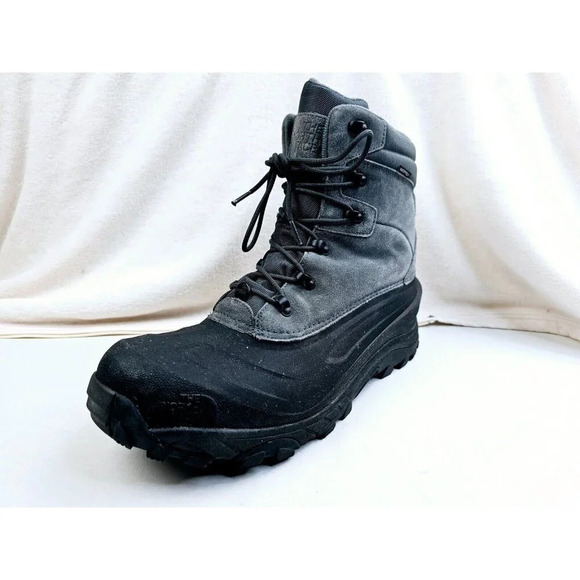 The North Face size 14 Men's Chilkat IV Waterproof Boots Heat Seeker Gray Suede - Picture 2 of 16